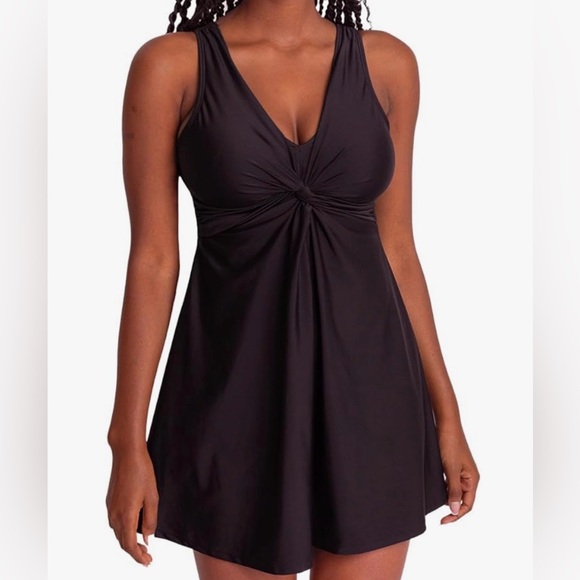 Other - Shapermint Knot Front Swim Dress (Black) Size Large NWT